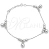 Pulsera Elegante 03.407.0003.07 Plata Rodinada, Diseño de Bola, Pulido, Tono Plateado (7 Pulgadas de Largo)