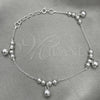Pulsera Elegante 03.407.0003.07 Plata Rodinada, Diseño de Bola, Pulido, Tono Plateado (7 Pulgadas de Largo)