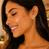 Arete Dormilona 02.379.0035 Oro Laminado, con Marfil Perla, Pulido, Tono Dorado