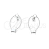 Arete Dormilona 02.399.0063.1 Plata Rodinada, Diseño de Estrella, Diamantado, Tono Plateado