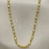 Gargantilla Elegante 04.341.0103.16 Oro Laminado, Diseño de Bola, Pulido, Tono Dorado (03 MM Thickness, 16 Inches Length)