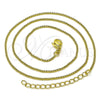 Gargantilla Basica 04.341.0106.16 Oro Laminado, Diseño de Box, Pulido, Tono Dorado (01 MM Thickness, 16 Inches Length)