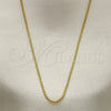 Gargantilla Basica 04.341.0106.16 Oro Laminado, Diseño de Box, Pulido, Tono Dorado (01 MM Thickness, 16 Inches Length)