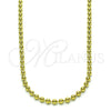 Gargantilla Elegante 04.341.0107.18 Oro Laminado, Diseño de Bola, Pulido, Tono Dorado (03 MM Thickness, 17 Inches Length)