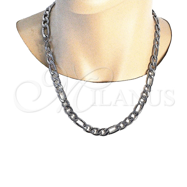 Collar y Pulsera 06.278.0003 Acero Inoxidable, Diseño de Figaro, Pulido, Crudo