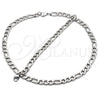 Collar y Pulsera 06.278.0003 Acero Inoxidable, Diseño de Figaro, Pulido, Crudo