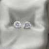 Arete Dormilona 02.401.0054.12 Plata Rodinada, con Zirconia Cubica Blanca, Pulido, Tono Plateado