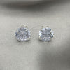 Arete Dormilona 02.401.0054.12 Plata Rodinada, con Zirconia Cubica Blanca, Pulido, Tono Plateado