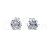 Arete Dormilona 02.401.0054.12 Plata Rodinada, con Zirconia Cubica Blanca, Pulido, Tono Plateado