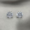 Arete Dormilona 02.401.0054.12 Plata Rodinada, con Zirconia Cubica Blanca, Pulido, Tono Plateado