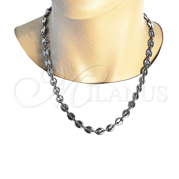 Collar y Pulsera 06.278.0006 Acero Inoxidable, Diseño de Puff Mariner, Pulido, Crudo