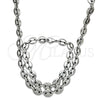 Collar y Pulsera 06.278.0006 Acero Inoxidable, Diseño de Puff Mariner, Pulido, Crudo