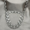 Collar y Pulsera 06.278.0006 Acero Inoxidable, Diseño de Puff Mariner, Pulido, Crudo