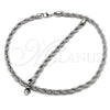 Collar y Pulsera 06.278.0008 Acero Inoxidable, Diseño de Rope, Pulido, Crudo