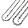 Collar y Pulsera 06.278.0008 Acero Inoxidable, Diseño de Rope, Pulido, Crudo