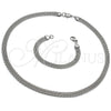 Collar y Pulsera 06.278.0011 Acero Inoxidable, Diseño de Bismarco, Pulido, Crudo