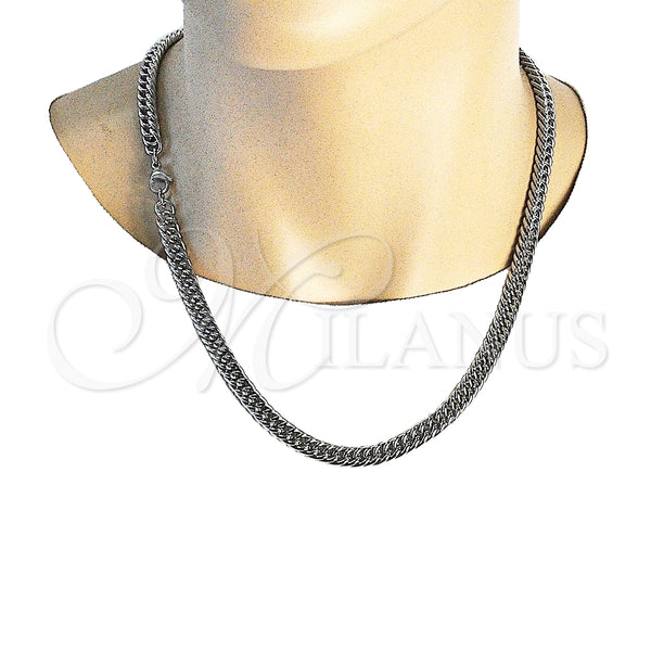 Collar y Pulsera 06.278.0013 Acero Inoxidable, Diseño de Miami Cubana, Pulido, Crudo