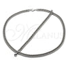 Collar y Pulsera 06.278.0013 Acero Inoxidable, Diseño de Miami Cubana, Pulido, Crudo
