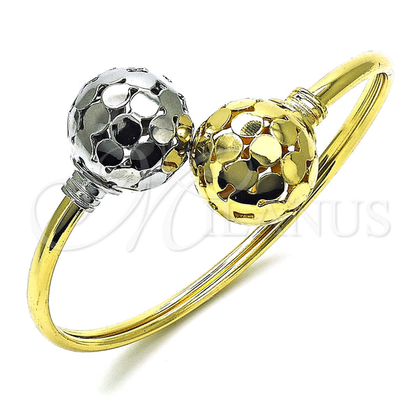 Aro Individual 07.383.0004 Oro Laminado, Diseño de Bola y Disco, Pulido, Dos Tonos (05 MM Thickness, One size fits all)