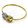 Aro Individual 07.383.0005 Oro Laminado, Diseño de Nudo, Diamantado, Dos Tonos (05 MM Thickness, One size fits all)
