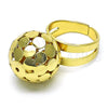Anillo Elegante 01.383.0004 Oro Laminado, Diseño de Bola y Disco, Pulido, Tono Dorado (One size fits all)