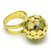 Anillo Elegante 01.383.0004 Oro Laminado, Diseño de Bola y Disco, Pulido, Tono Dorado (One size fits all)
