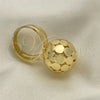 Anillo Elegante 01.383.0004 Oro Laminado, Diseño de Bola y Disco, Pulido, Tono Dorado (One size fits all)