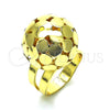 Anillo Elegante 01.383.0004 Oro Laminado, Diseño de Bola y Disco, Pulido, Tono Dorado (One size fits all)