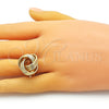 Anillo Elegante 01.383.0005 Oro Laminado, Diseño de Nudo, Pulido, Tono Dorado (One size fits all)