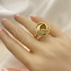 Anillo Elegante 01.383.0005 Oro Laminado, Diseño de Nudo, Pulido, Tono Dorado (One size fits all)