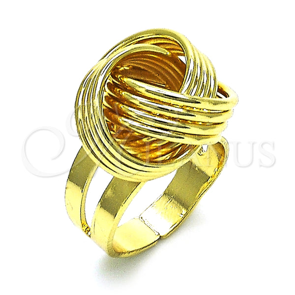 Anillo Elegante 01.383.0005 Oro Laminado, Diseño de Nudo, Pulido, Tono Dorado (One size fits all)