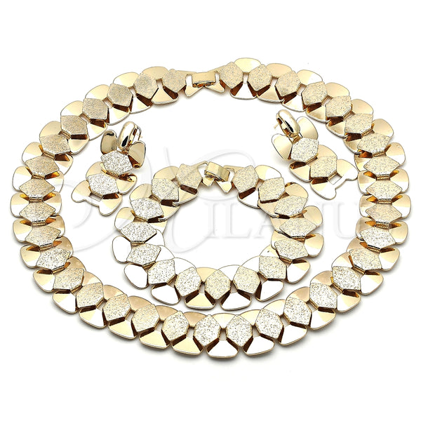 Collar, Pulsera y Dije 06.372.0061 Oro Laminado, Mate, Tono Dorado