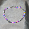 Pulsera Elegante 03.401.0023.07 Plata Rodinada, Diseño de Bola, con Cristal Multicolor, Pulido, Tono Plateado (7 Pulgadas de Largo)