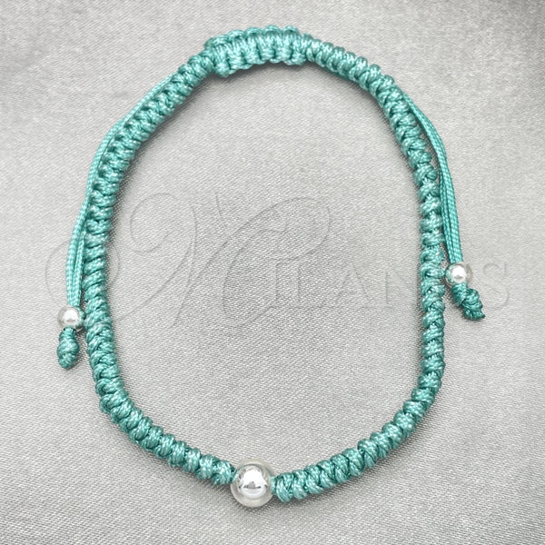 Pulsera Elegante 03.401.0034.07 Plata Rodinada, Diseño de Bola, Pulido, Tono Plateado (7 Pulgadas de Largo)