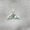 Dije Elegante 05.410.0003.2 Plata Rodinada, Diseño de Pescado, con Opal Volcano, Pulido, Tono Plateado