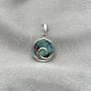 Dije Elegante 05.410.0005.2 Plata Rodinada, con Opal Volcano, Pulido, Tono Plateado