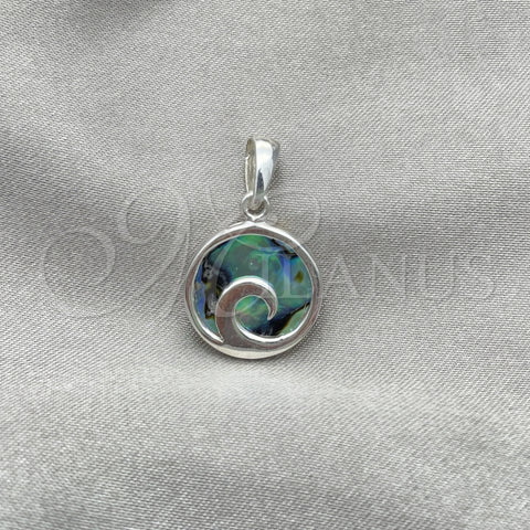 Dije Elegante 05.410.0005.2 Plata Rodinada, con Opal Volcano, Pulido, Tono Plateado