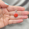 Dije Elegante 05.410.0009.3 Plata Rodinada, Diseño de Ãrbol, con Opal Rojo Naranja, Pulido, Tono Plateado