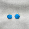 Arete Dormilona 02.410.0001.1 Plata Rodinada, Diseño de Bola, con Opal Bermuda Blue, Pulido, Tono Plateado