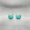 Arete Dormilona 02.410.0001.4 Plata Rodinada, Diseño de Bola, con Opal Light Turquoise, Pulido, Tono Plateado