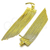Arete Largo 02.341.0143 Oro Laminado, Diamantado, Tono Dorado