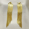 Arete Largo 02.341.0143 Oro Laminado, Diamantado, Tono Dorado