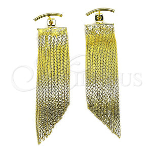 Arete Largo 02.341.0143 Oro Laminado, Diamantado, Tono Dorado
