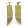 Arete Largo 02.341.0143 Oro Laminado, Diamantado, Tono Dorado