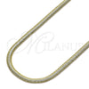 Gargantilla Basica 04.213.0271.18 Oro Laminado, Diseño de Cola de Raton, Pulido, Tono Dorado (04 MM Thickness, 18 Inches Length)