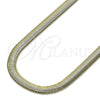 Gargantilla Basica 04.213.0065.18 Oro Laminado, Diseño de Cola de Raton, Pulido, Tono Dorado (06 MM Thickness, 18 Inches Length)