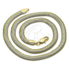 Gargantilla Basica 04.213.0065.18 Oro Laminado, Diseño de Cola de Raton, Pulido, Tono Dorado (06 MM Thickness, 18 Inches Length)