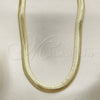 Gargantilla Basica 04.213.0065.18 Oro Laminado, Diseño de Cola de Raton, Pulido, Tono Dorado (06 MM Thickness, 18 Inches Length)