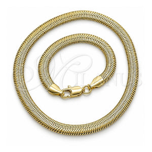 Gargantilla Basica 04.213.0065.18 Oro Laminado, Diseño de Cola de Raton, Pulido, Tono Dorado (06 MM Thickness, 18 Inches Length)