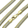 Gargantilla Basica 04.213.0065.18 Oro Laminado, Diseño de Cola de Raton, Pulido, Tono Dorado (06 MM Thickness, 18 Inches Length)
